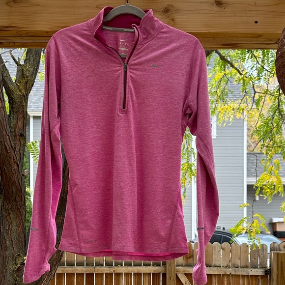 Nike Element DRI-FIT 1/4 Zip Heathered Pink Running Workout Hiking Top medium - Picture 8 of 16